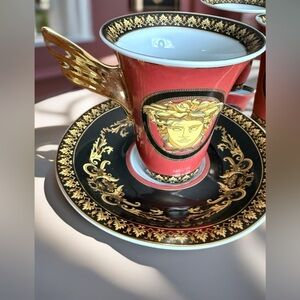 Versace Home, Medusa Coffee Cup and Saucer - Rosenthal  Versace collection